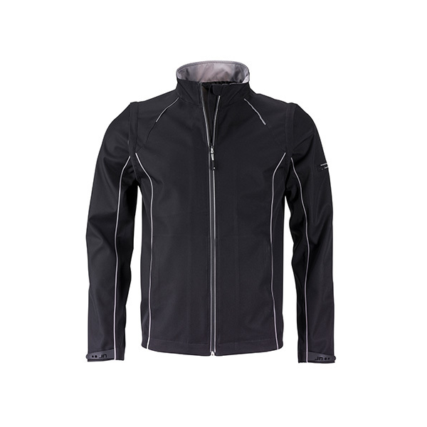 James+Nicholson JN1122 Men`s Zip-Off Softshell Jacket black Grösse XL