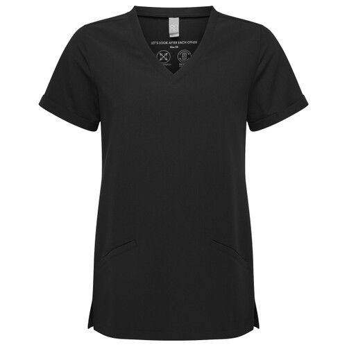 Damen V-Ausschnitt Stretch Kasack Miniaturansicht