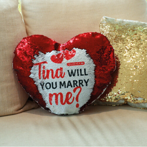 Kissen Sequin Herz Miniaturansicht