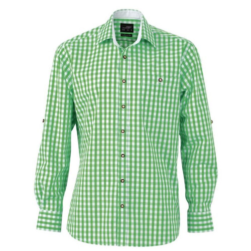 Popeline Karo Trachten Hemd Miniaturansicht